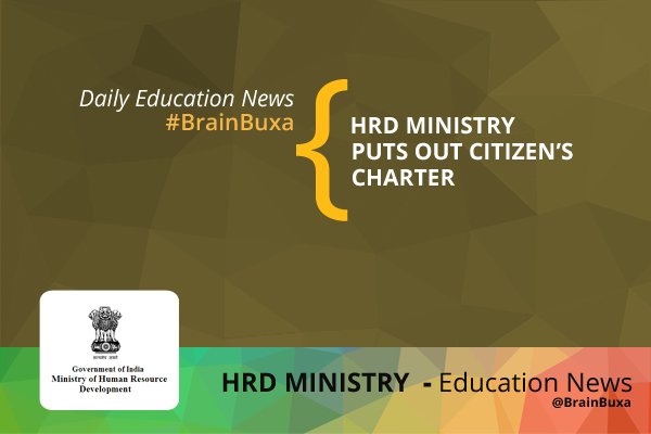 HRD Ministry puts out Citizen's Charter