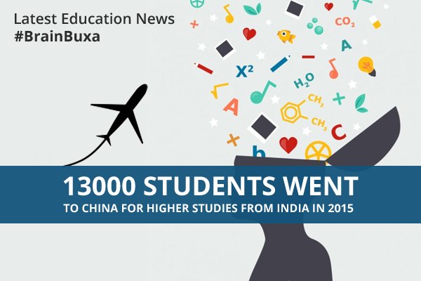 13000 students went to China for higher studies from India in 2015