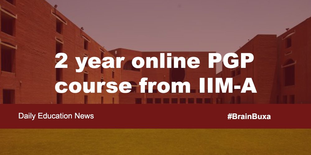 2 year online PGP course from IIM-A