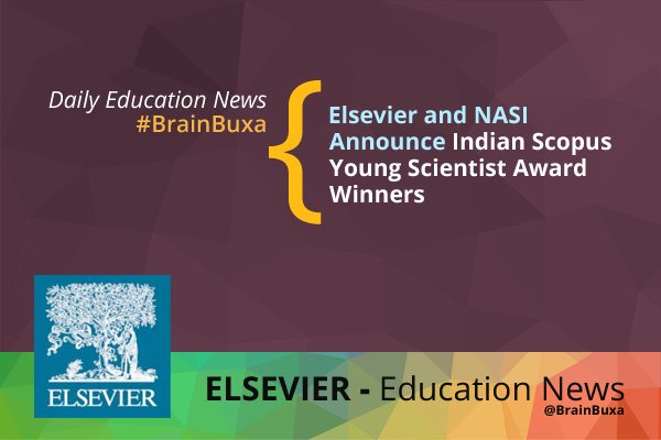 Elsevier and NASI Announce Indian Scopus Young Scientist Award Winners