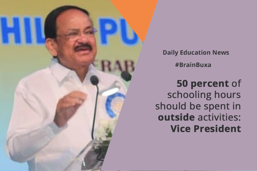 50 percent of schooling hours should be spent in outside activities: Vice President