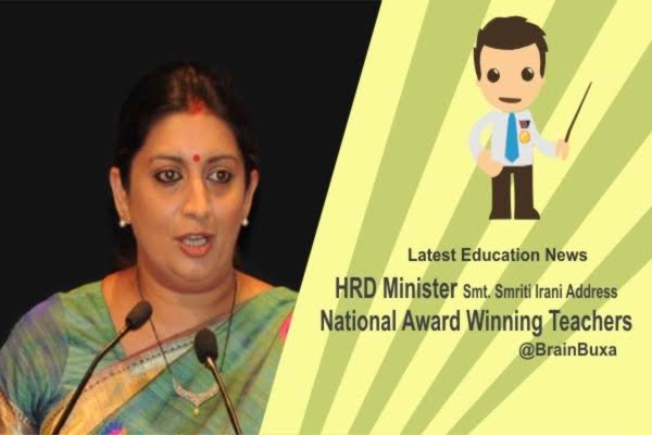 Image of HRD Minister Smt. Smriti Irani Address National Award Winning Teachers | Education News Photo