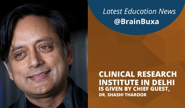 Awards for Best Clinical Research Institute by Dr. Shashi Tharoor