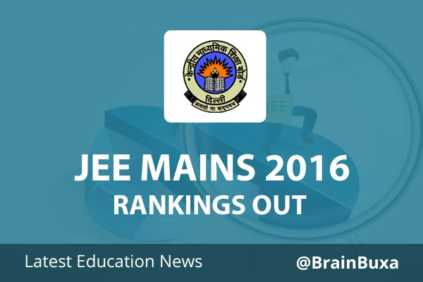 JEE Mains 2016: Rankings Out