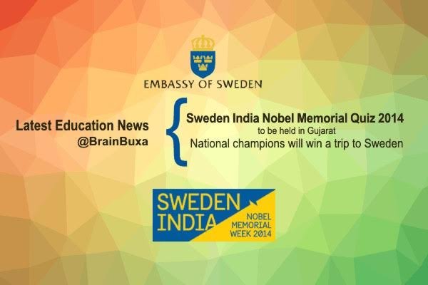 Sweden India Nobel Memorial Quiz 2014 in Gujarat National champions win a trip to Sweden