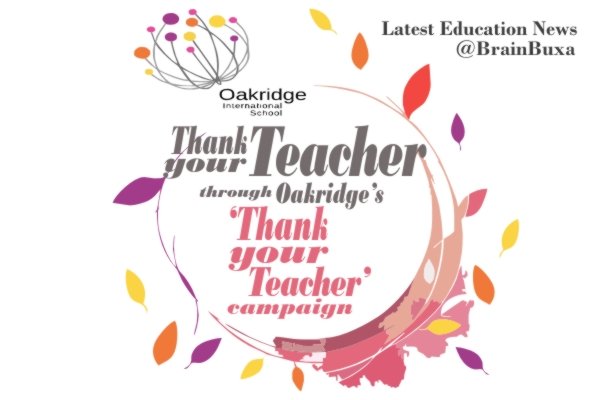 Thank your teacher through Oakridge's Thank Your Teacher campaign