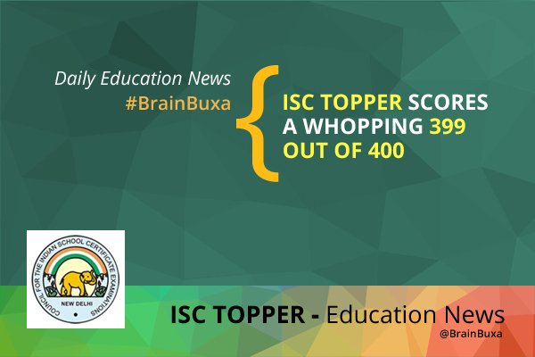 Image of ISC topper scores a whopping 399 out of 400 | Education News Photo