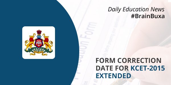 Form correction date for KCET-2015 extended