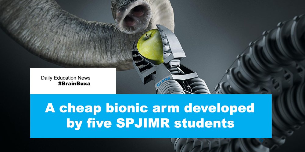 A cheap bionic arm developed by five SPJIMR students