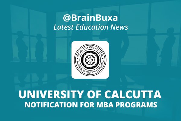 University of Calcutta Notification for MBA Programs