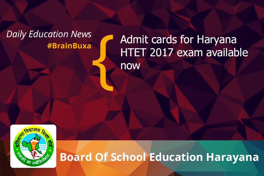 Admit cards for Haryana HTET 2017 exam available now