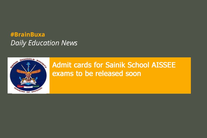 Admit cards for Sainik School AISSEE exams to be released soon