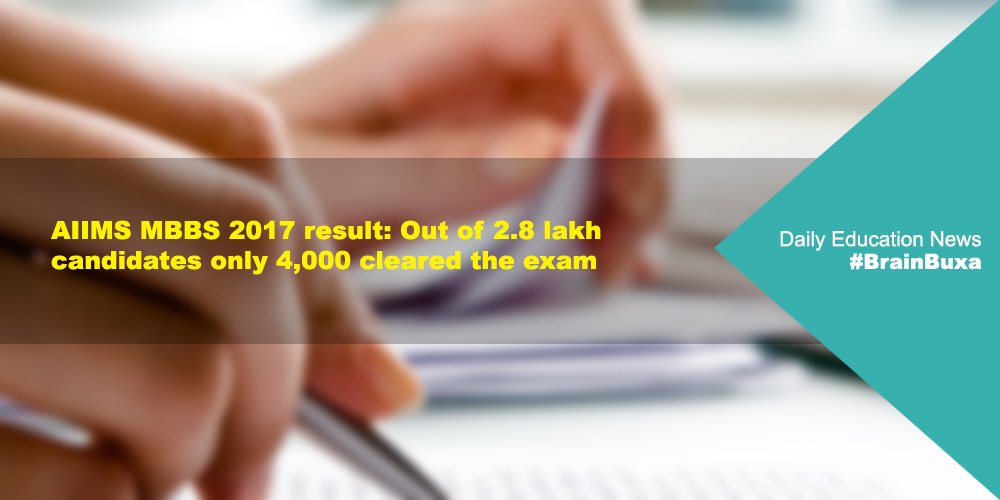 AIIMS MBBS 2017 result: Out of 2.8 lakh candidates only 4,000 cleared the exam