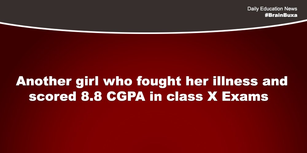 Image of Another girl who fought her illness and scored 8.8 CGPA in class X Exams | Education News Photo