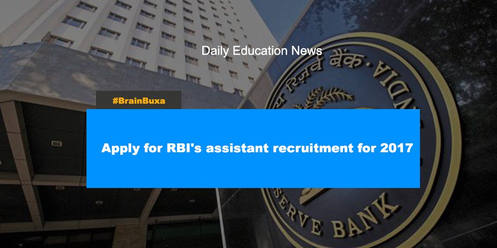 Image of Apply for RBI's assistant recruitment for 2017 | Education News Photo