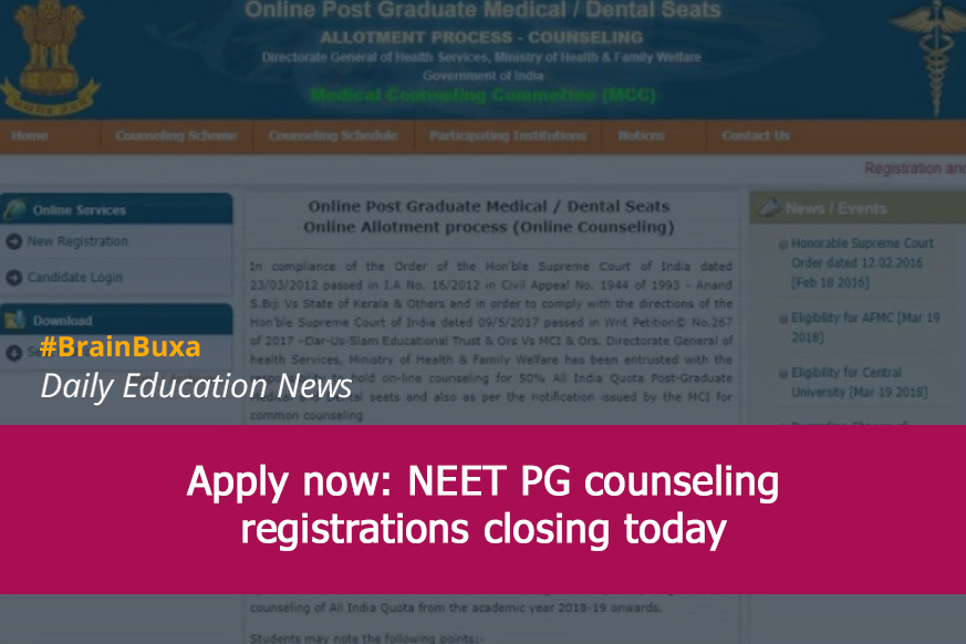 Image of Apply now: NEET PG counseling registrations closing today | Education News Photo