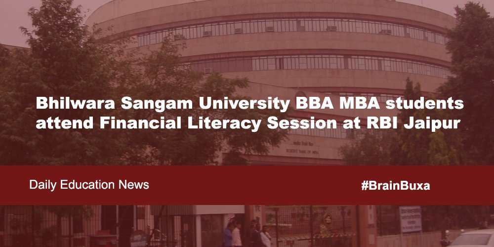 Bhilwara Sangam University BBA MBA students attend Financial Literacy Session at RBI Jaipur