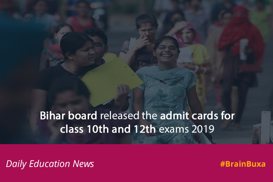 Bihar board released the admit cards for class 10th and 12th exams 2019