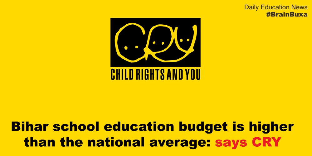 Bihar school education budget is higher than the national average: says CRY