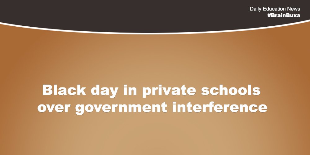 Black day in private schools over government interference