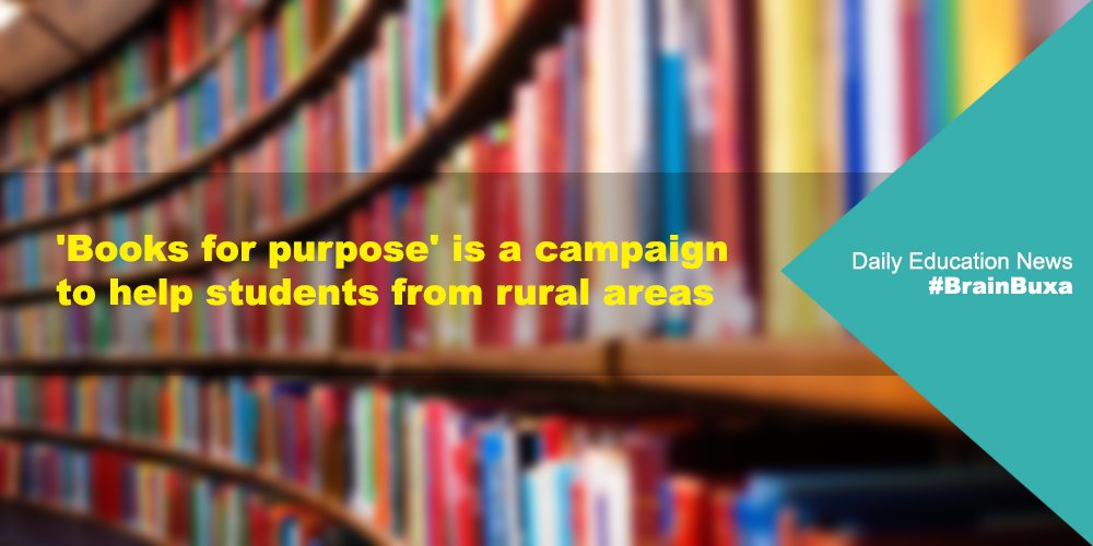 'Books for purpose' is a campaign to help students from rural areas