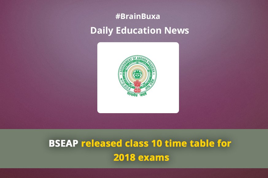 BSEAP released class 10 time table for 2018 exams