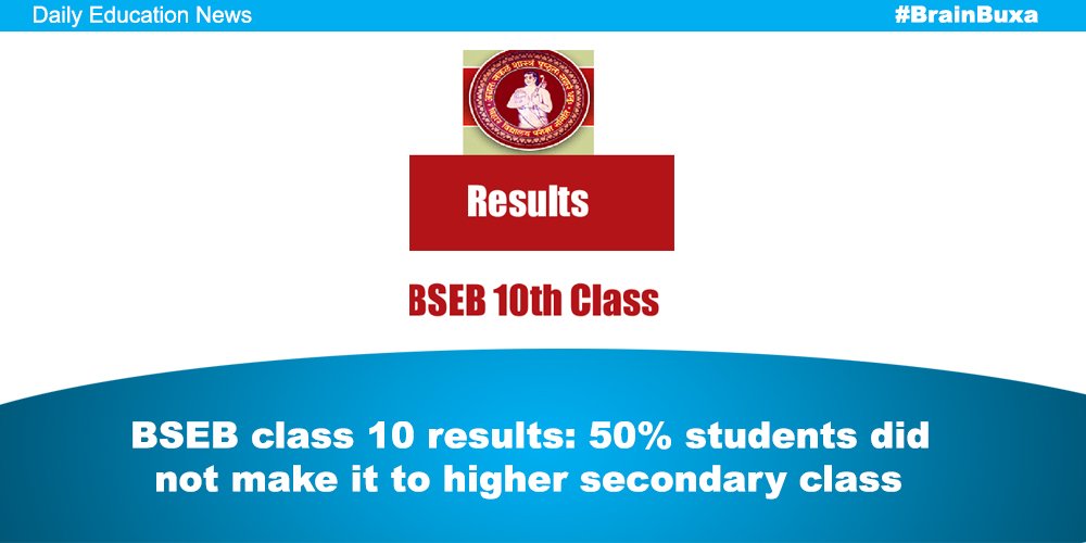 BSEB class 10 results: 50% students did not make it to higher secondary class