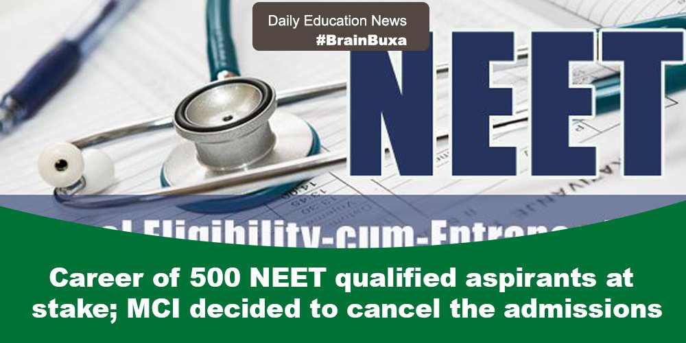 Career of 500 NEET qualified aspirants at stake; MCI decided to cancel the admissions