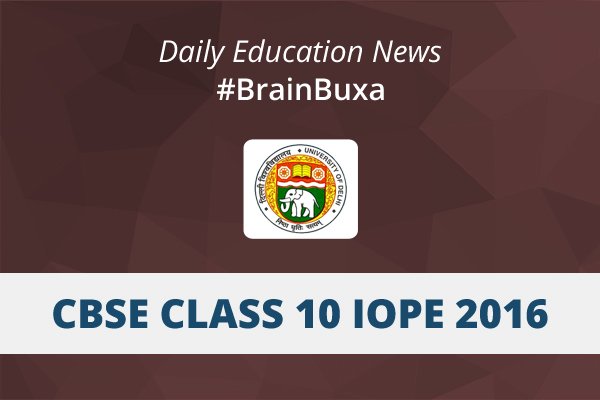 CBSE class 10 IOPE 2016