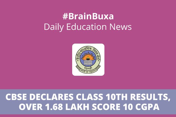 CBSE declares class 10th results, over 1.68 lakh score 10 CGPA