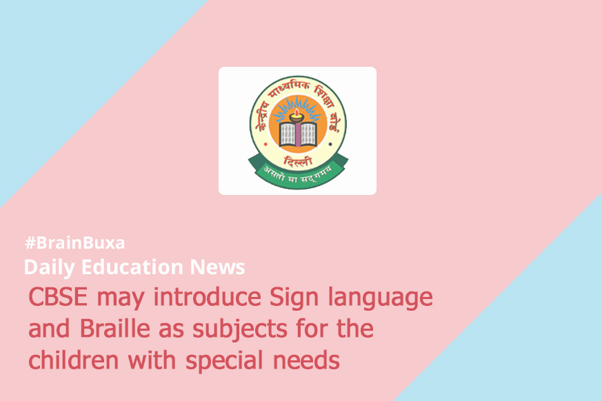 Image of CBSE may introduce Sign language and Braille as subjects for the children with special needs | Education News Photo