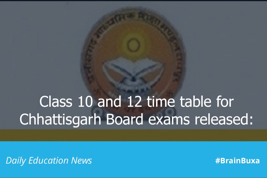 Class 10 and 12 time table for Chhattisgarh Board exams released: Check here