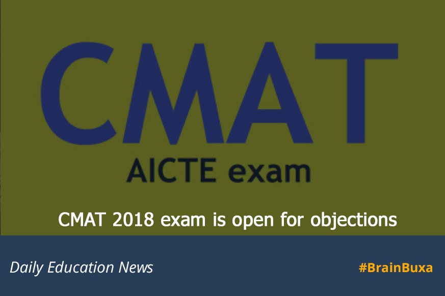 CMAT 2018 exam is open for the objections