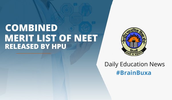 Combined merit list of NEET released by HPU