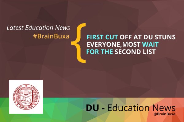 First cut off at DU stuns everyone, most wait for the second list