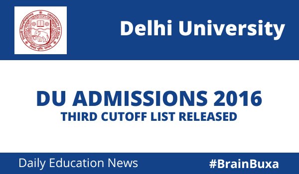 DU Admissions 2016: Third Cutoff List Released