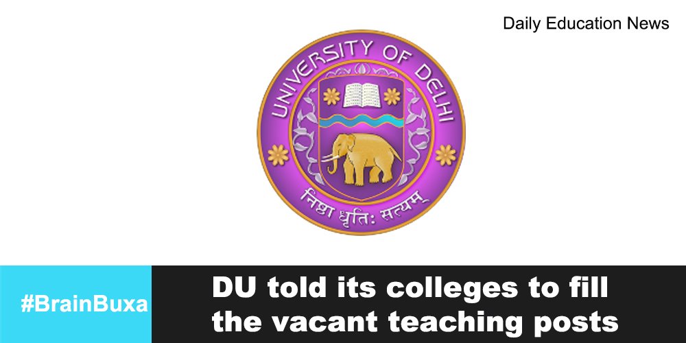 DU told its colleges to fill the vacant teaching posts