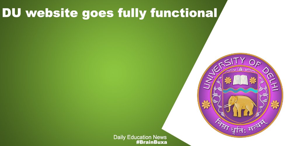 Image of DU website goes fully functional | Education News Photo