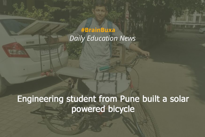 An Engineering student from Pune built a solar powered bicycle