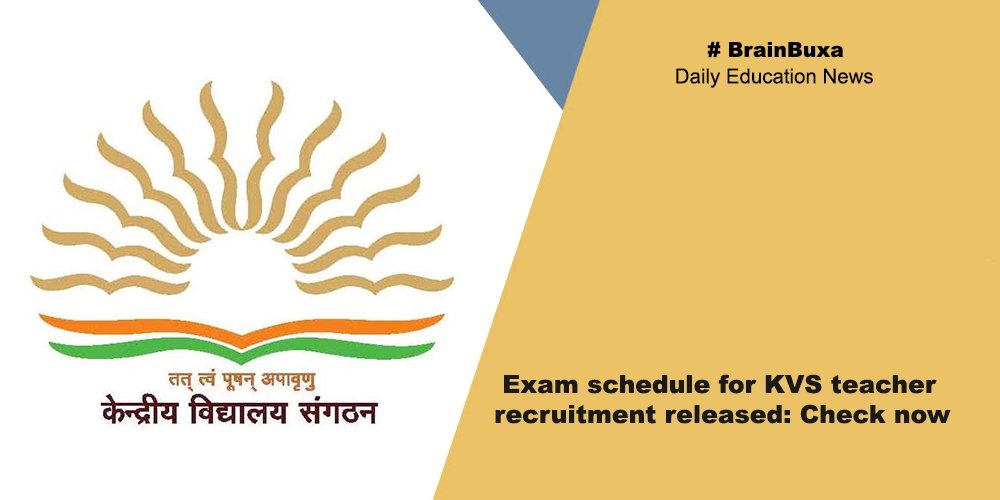 Exam schedule for KVS teacher recruitment released: Check now