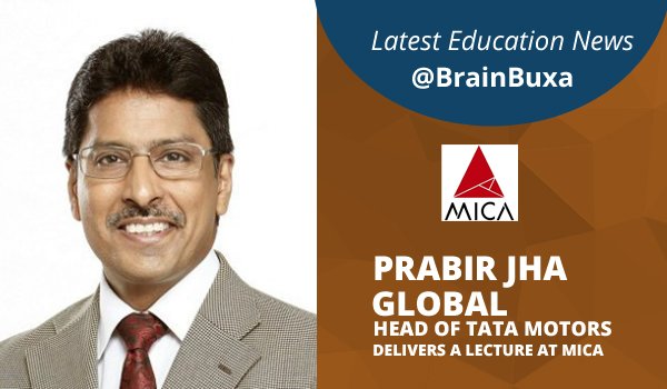 Prabir Jha, Global head of TATA motors delivers a lecture at MICA