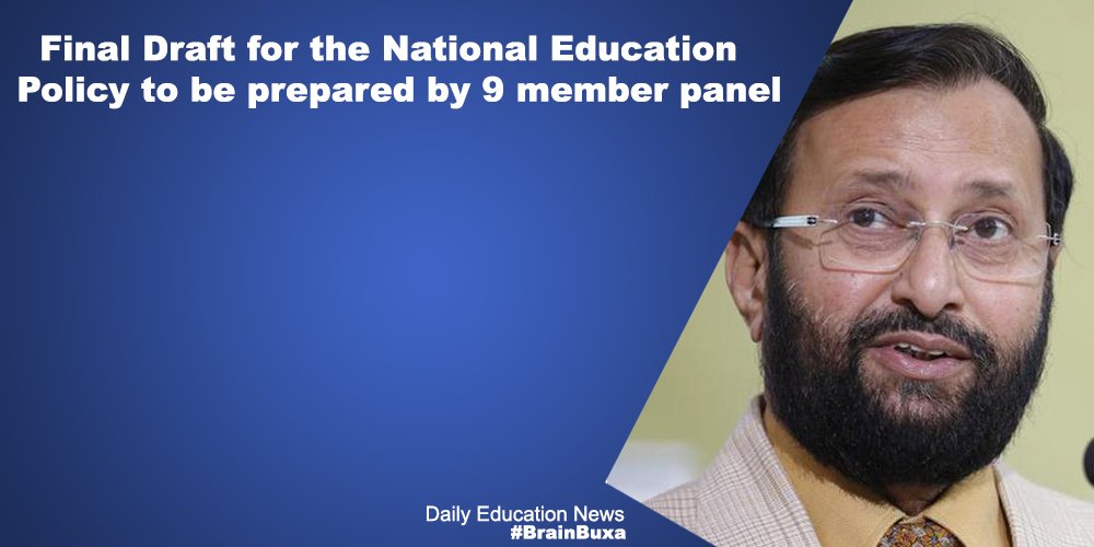 Final Draft for the National Education Policy to be prepared by 9 member panel