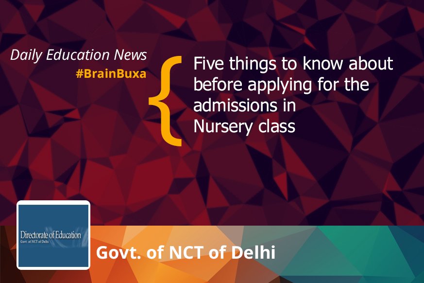 Five things to know before applying for the admissions in Nursery class