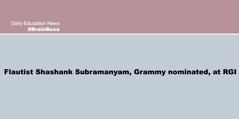 Flautist Shashank Subramanyam, Grammy nominated, at RGI