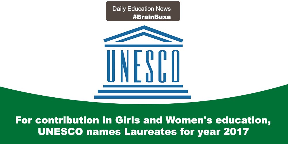 For contribution in Girls and Women's education, UNESCO names Laureates for year 2017