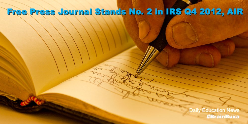 Free Press Journal Stands No. 2 in IRS Q4 2012, AIR