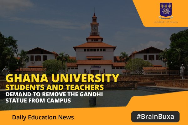 Ghana university students and teachers demand to remove the Gandhi statue from campus