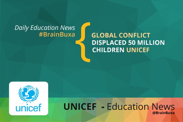 Image of Global conflict displaced 50 million children: UNICEF | Education News Photo