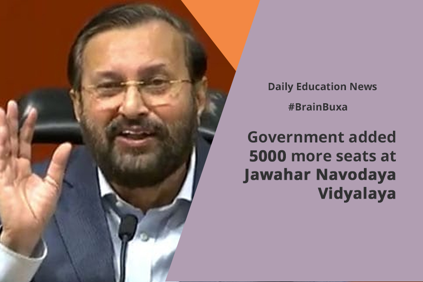 Government added 5000 more seats at Jawahar Navodaya Vidyalaya