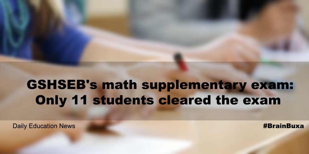 GSHSEB's math supplementary exam: Only 11 students cleared the exam